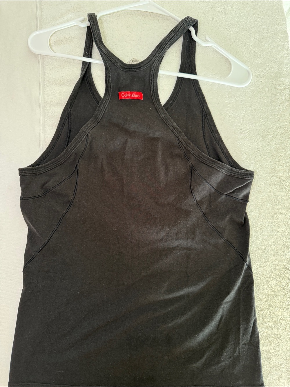 Mans Classic Black Racerback Tank Top - Calvin Klein - Picture 2 of 3